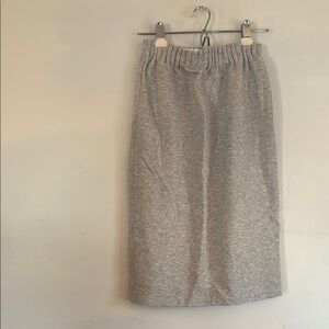 Halogen Gray Midi Pencil Skirt with Ribbed Style for Casual Work